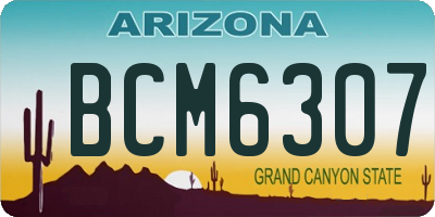 AZ license plate BCM6307