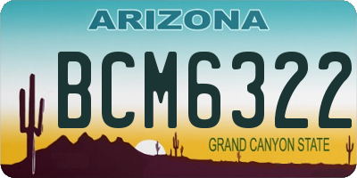 AZ license plate BCM6322