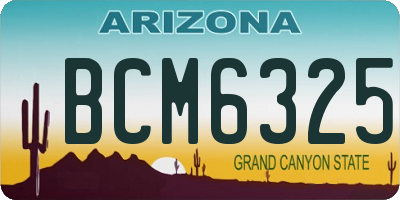 AZ license plate BCM6325