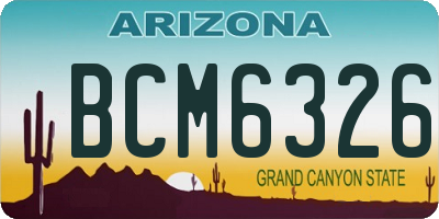 AZ license plate BCM6326