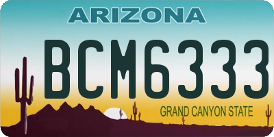 AZ license plate BCM6333