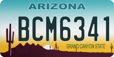 AZ license plate BCM6341