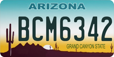 AZ license plate BCM6342