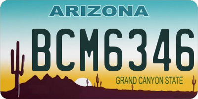 AZ license plate BCM6346