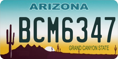 AZ license plate BCM6347