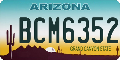 AZ license plate BCM6352