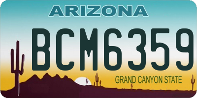 AZ license plate BCM6359