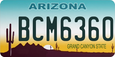 AZ license plate BCM6360