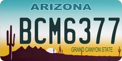 AZ license plate BCM6377