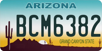 AZ license plate BCM6382