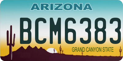 AZ license plate BCM6383