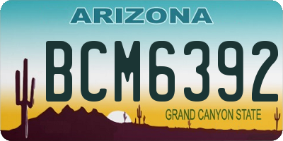 AZ license plate BCM6392