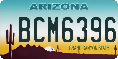 AZ license plate BCM6396