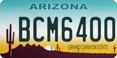 AZ license plate BCM6400