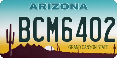 AZ license plate BCM6402