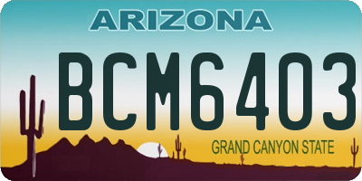 AZ license plate BCM6403