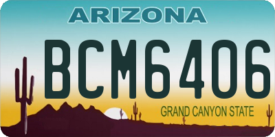 AZ license plate BCM6406