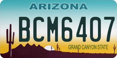 AZ license plate BCM6407