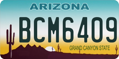 AZ license plate BCM6409