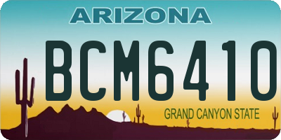 AZ license plate BCM6410