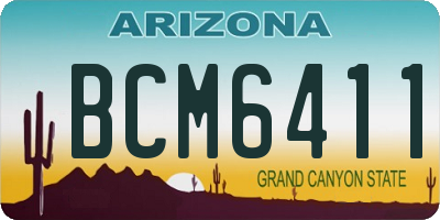 AZ license plate BCM6411