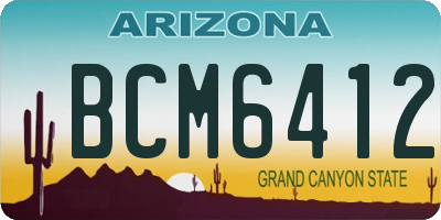 AZ license plate BCM6412