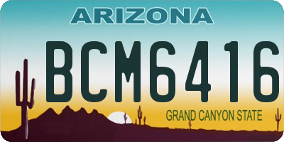 AZ license plate BCM6416