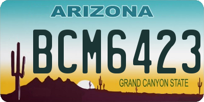 AZ license plate BCM6423