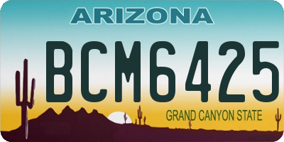 AZ license plate BCM6425