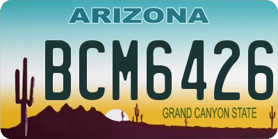 AZ license plate BCM6426