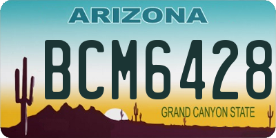 AZ license plate BCM6428