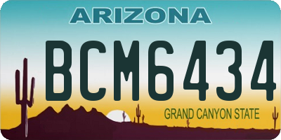 AZ license plate BCM6434