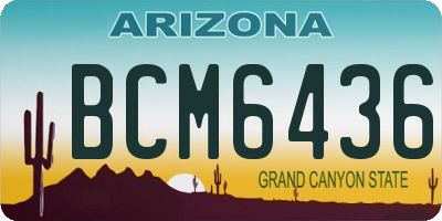 AZ license plate BCM6436