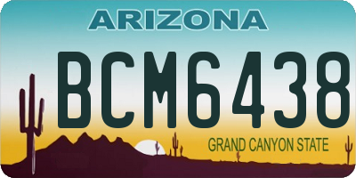 AZ license plate BCM6438