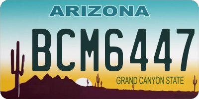 AZ license plate BCM6447