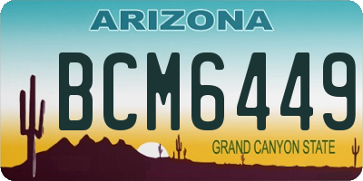 AZ license plate BCM6449