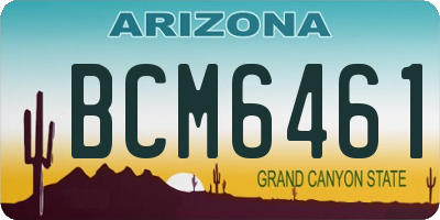 AZ license plate BCM6461