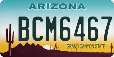 AZ license plate BCM6467