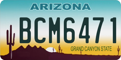 AZ license plate BCM6471