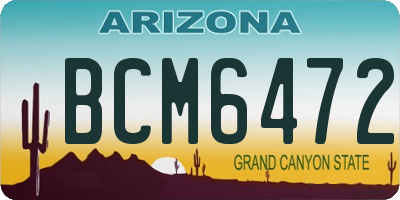 AZ license plate BCM6472