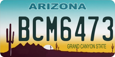 AZ license plate BCM6473