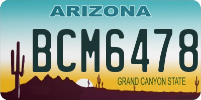 AZ license plate BCM6478