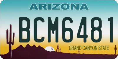 AZ license plate BCM6481