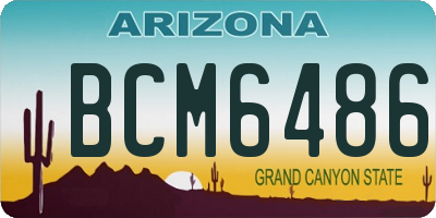 AZ license plate BCM6486