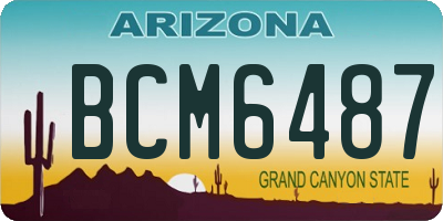 AZ license plate BCM6487