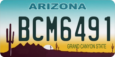 AZ license plate BCM6491