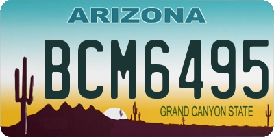 AZ license plate BCM6495