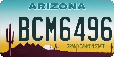 AZ license plate BCM6496