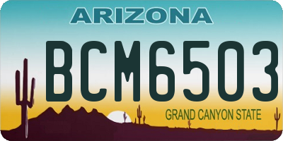 AZ license plate BCM6503