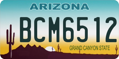 AZ license plate BCM6512